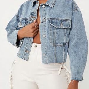 Blue Pleat Back 80's Denim Jacket